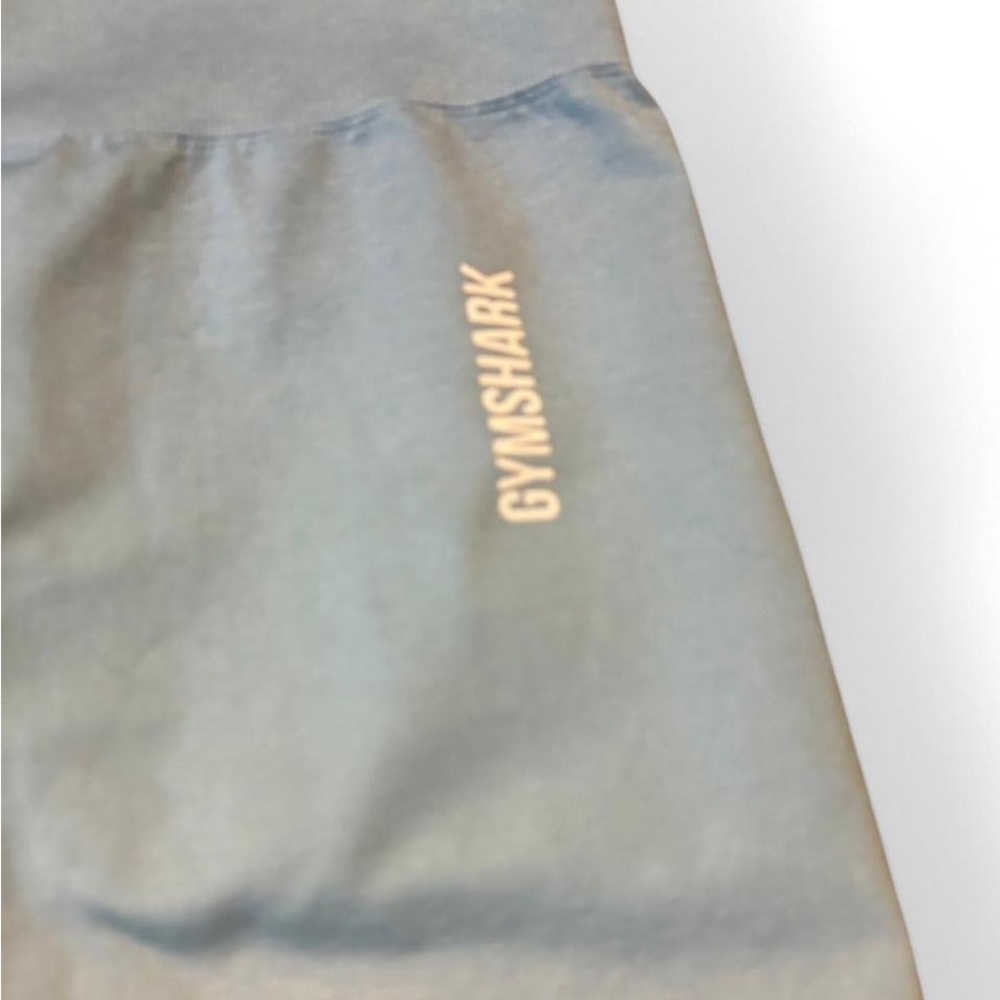 Gymshark Sky Blue  Ombré Leggings And Matching Shorts Size Women’s Medium - Picture 6 of 7
